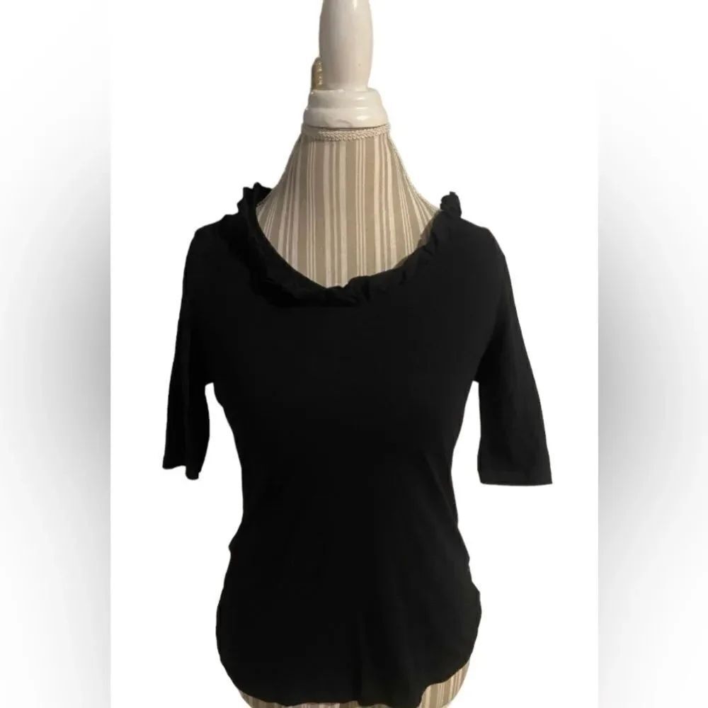 Madison size small short sleeved tee shirt ruffled accent like new perfect